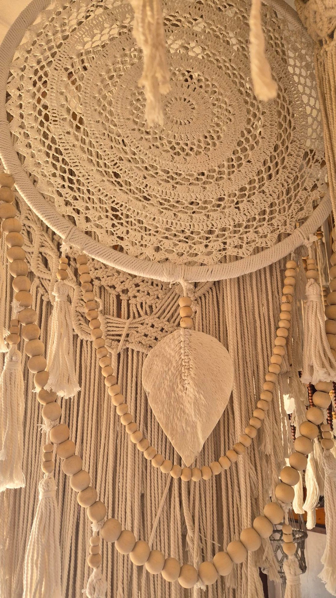 MACRAME ROND ET PERLES