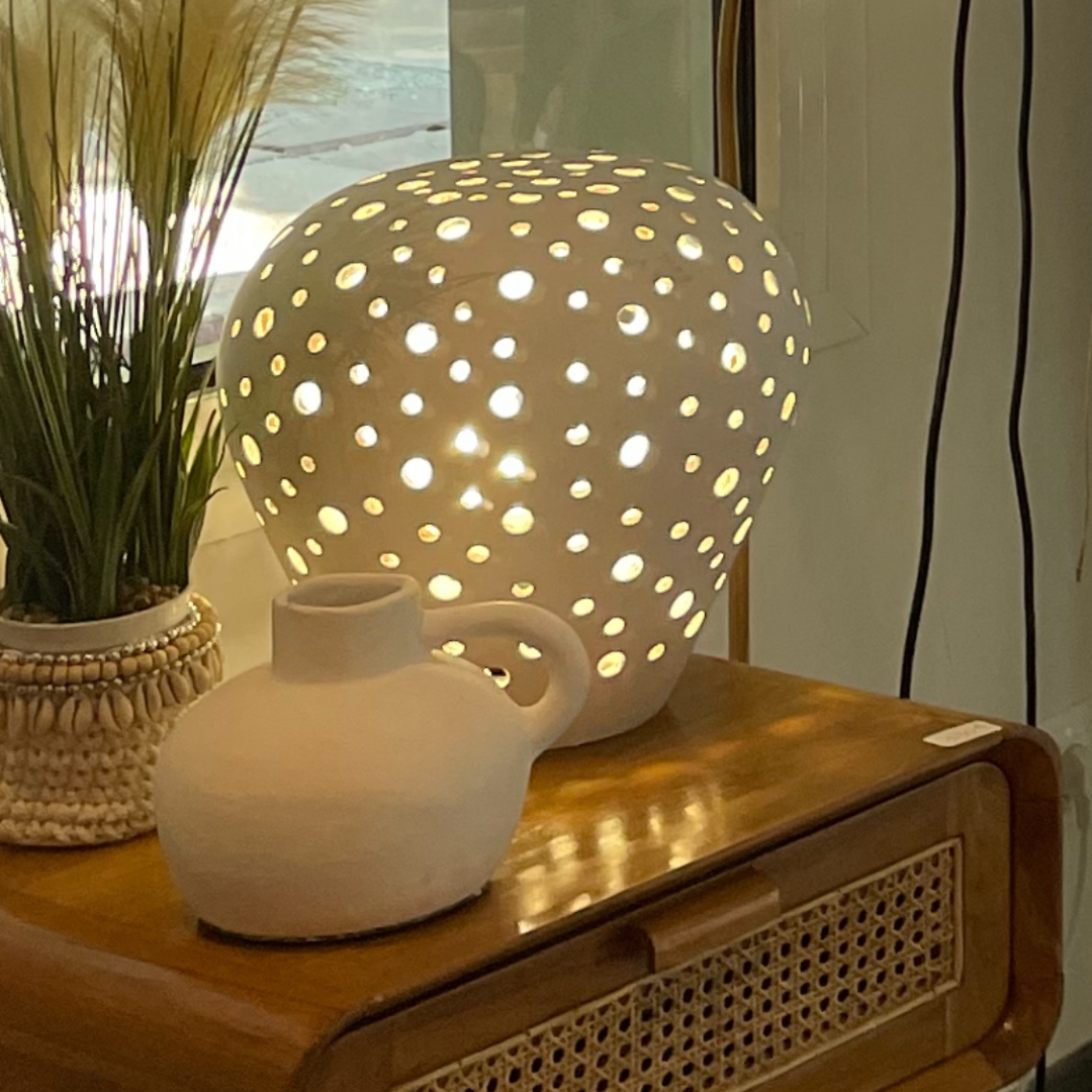 LAMPE TERRE CUITE