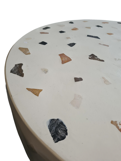 TABLE BASSE RONDE TERRAZZO