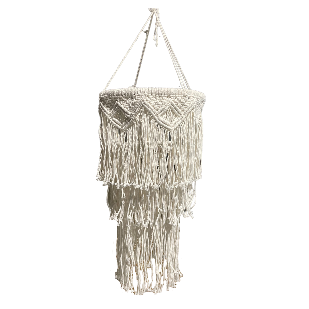 LUMINAIRE MACRAMÉ LONG