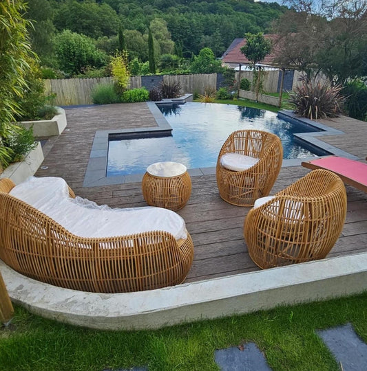 SALON DE JARDIN ROTIN